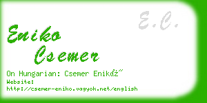 eniko csemer business card